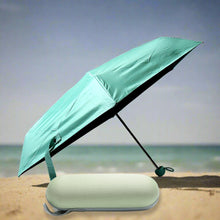 5 Fold Manual Open Umbrella With Capsule Case | Windproof, Sunproof & Rainproof with Sturdy Steel Shaft & Wrist Straps | Easy to Hold & Carry | Umbrella for Women, Men & Kids
