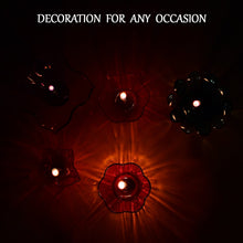 Collection of 12 diya cups with a magical reflection design