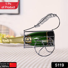 Stainless steel wine bottle rack, copper tone