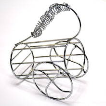 Standing wine bottle rack, copper metal, stylish design